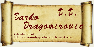 Darko Dragomirović vizit kartica